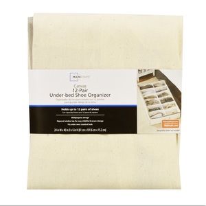mainstays canvas under bed shoe organizer storage bag